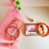 Potli Bag With Bangle, Ring And Bindi, Giveaway Gift, Mehndi Favors Bridesmaid Gift, Return Gift, Sangeet Gift, Return Gift, Wedding Gift